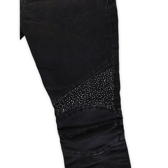 EXPRESS Moto Legging Jewel Thigh Zip Back pocket - Picture 3 of 13